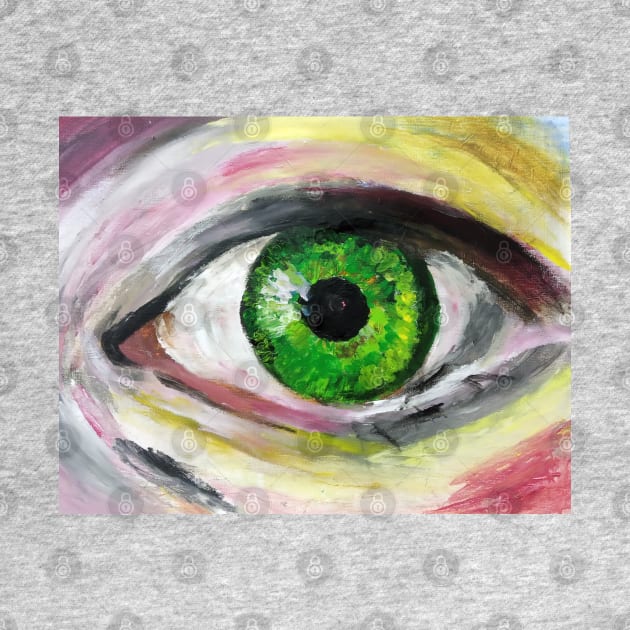 Green Eye Painting by Manitarka